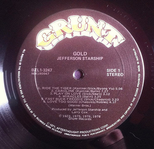 JEFFERSON STARSHIP - Gold - 3