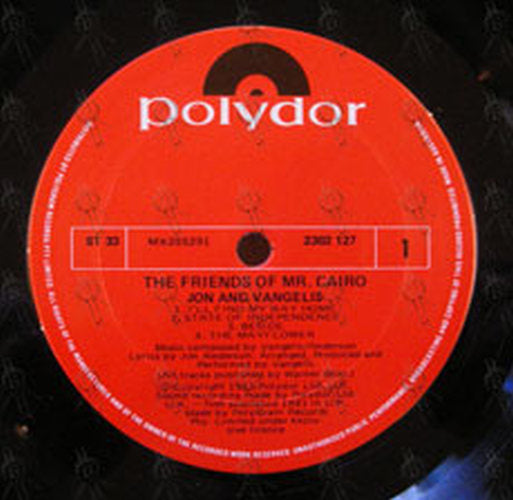JON & VANGELIS - The Firends Of Mr Cairo - 3