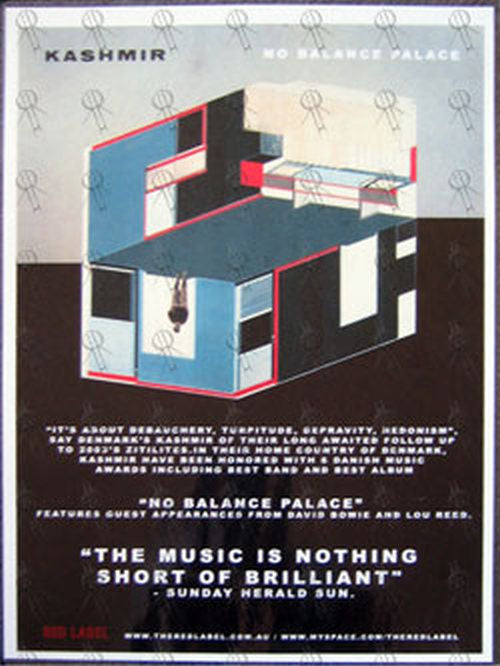 KASHMIR - 'No Balance Palace' Album Laminated Display - 1