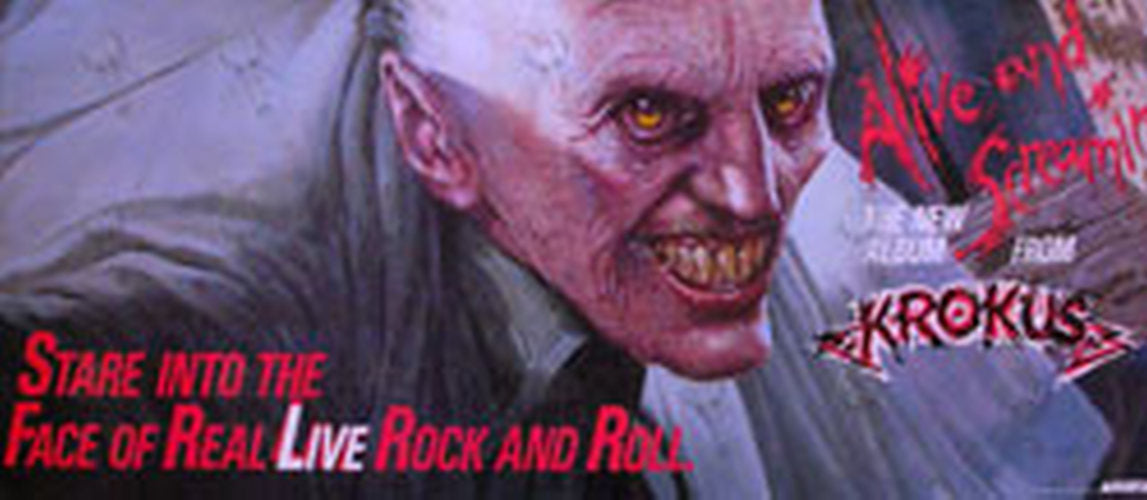KROKUS - 'Alive And Screamin' Album Promo Banner Style Poster - 1
