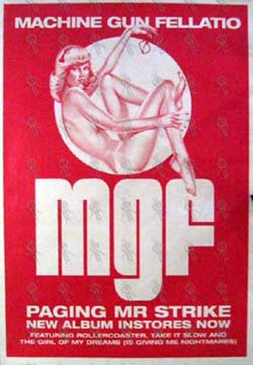 MACHINE GUN FELLATIO - 'Paging Mr Strike' Album Poster - 1