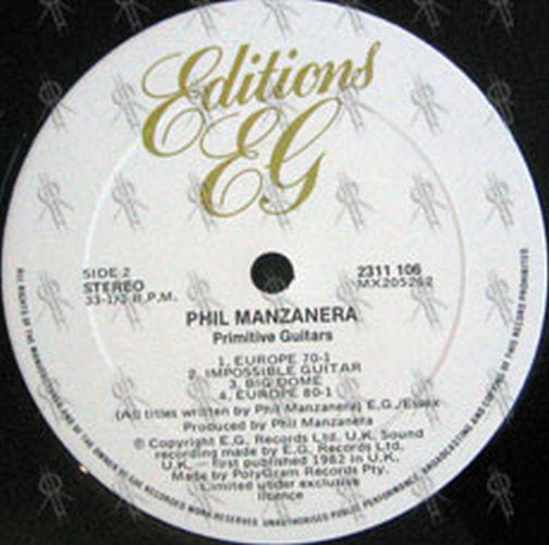 MANZANERA-- PHIL - Primitive Guitars - 3
