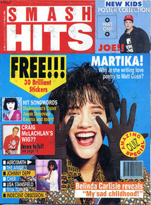 MARTIKA - 'Smash Hits' - 21 March 1990 - Martika On Front - 1