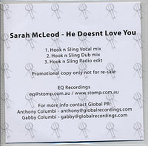 MCLEOD-- SARAH - He Doesn't Love You - 1