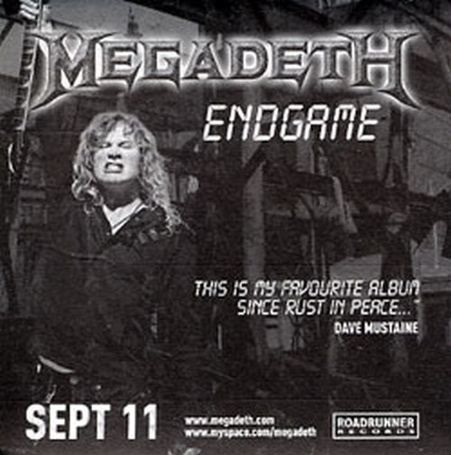MEGADETH - 'Endgame' Promo Sticker - 2