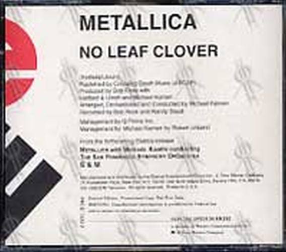 METALLICA - No Leaf Clover - 2