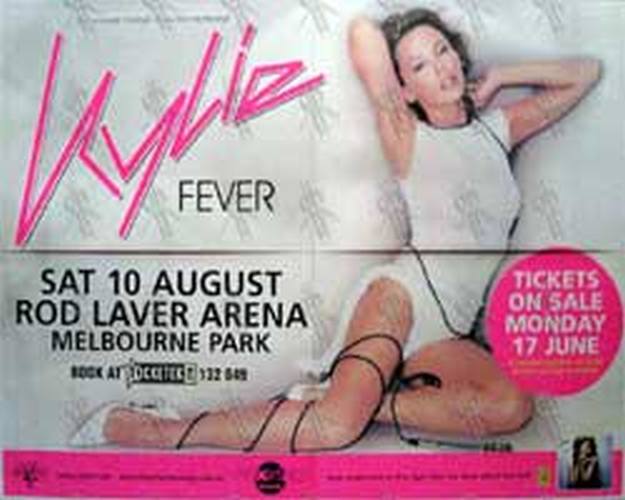 MINOGUE-- KYLIE - Rod Laver Arena - Melbourne - Sat 10th August 2002 Show Poster - 1