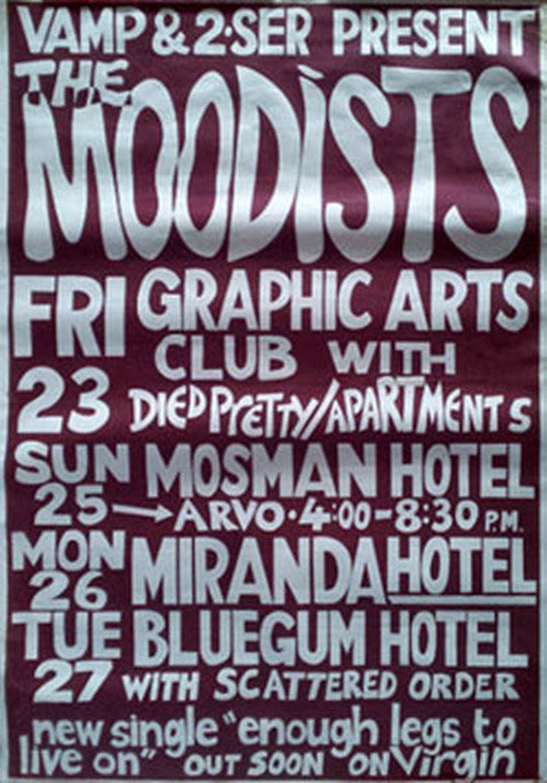 MOODISTS-- THE - Sydney Tour - August
