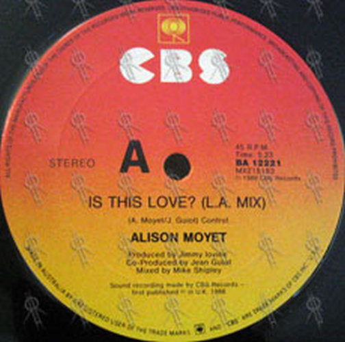 MOYET-- ALISON - Is This Love? - 3