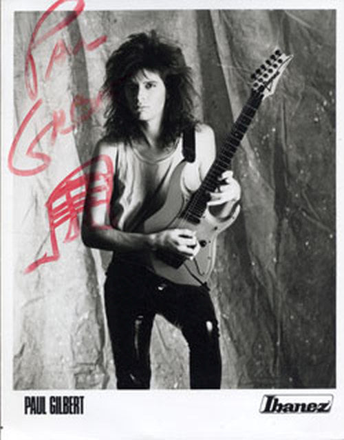 MR BIG - Autographed Paul Gilbert Promo Photo - 1