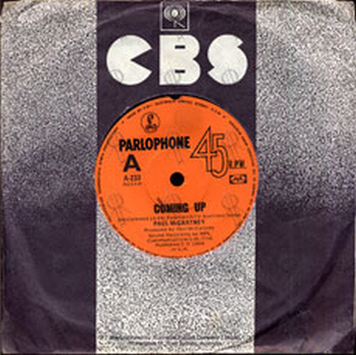 McCARTNEY-- PAUL - Coming Up - 1
