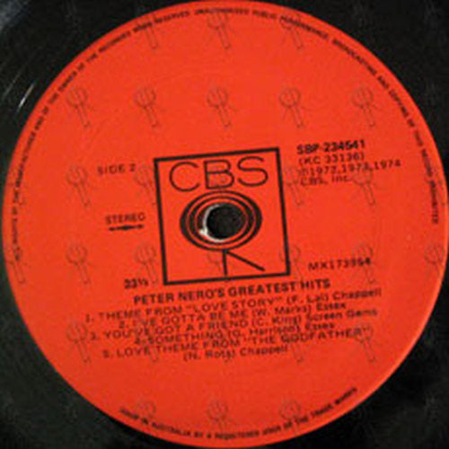 NERO-- PETER - Peter Nero's Greatest Hits - 3