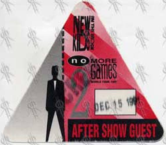 NEW KIDS ON THE BLOCK - 'No More Games' 1991 World Tour After Show Guest Pass - 1