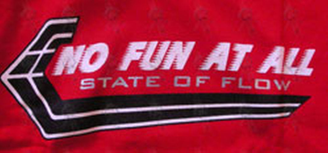 NO FUN AT ALL - Red 'State Of Flow' Bonds Style T-Shirt - 2
