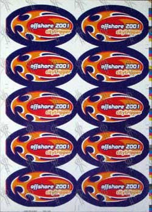 OFFSHORE FESTIVAL - Offshore 2001 Festival Promo Stickers Artist Proof - 1