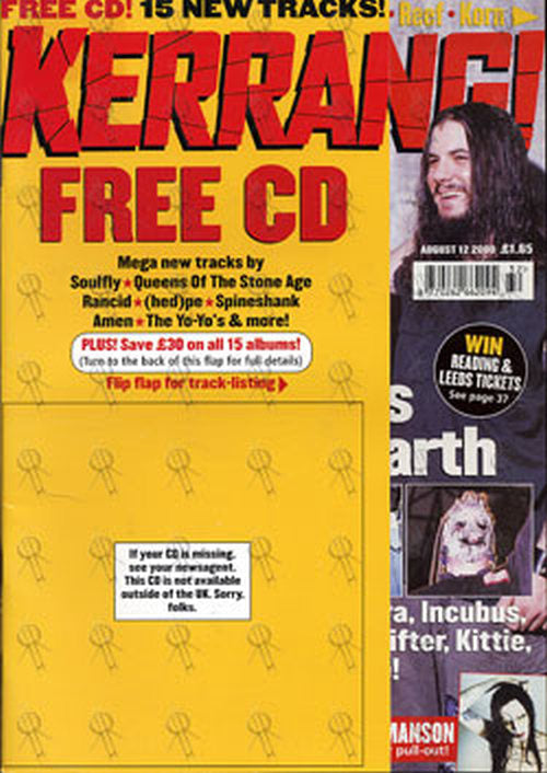 OSBOURNE-- OZZY - &#39;Kerrang!&#39; - August 12 2000 - Ozzy