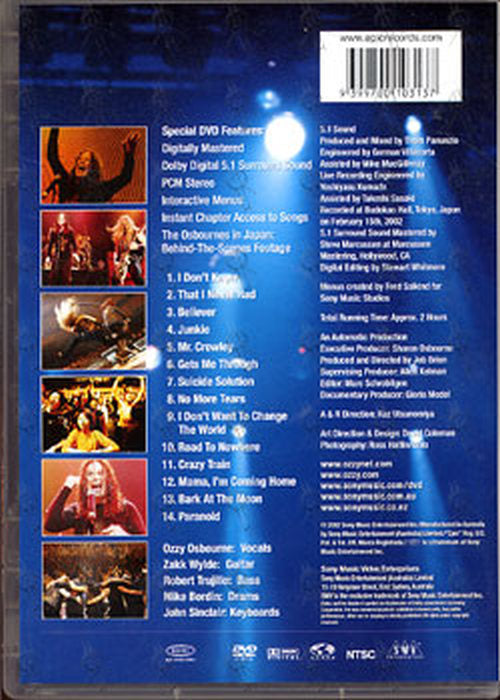 OSBOURNE-- OZZY - Live At Budokan - 2