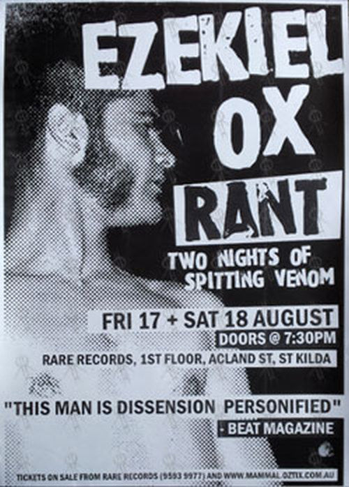 OX-- EZEKIEL - RANT! Spoken Word Show Poster - 1