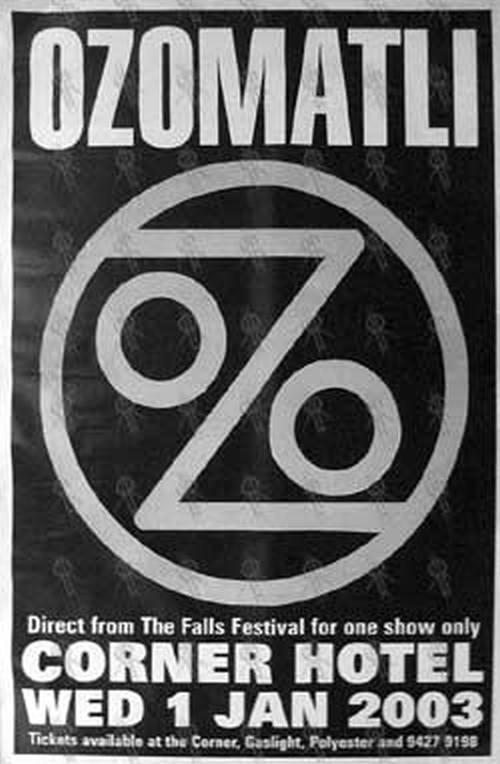 Corner Hotel, Wed 1 Jan 2003' Show Poster Rare Records Au