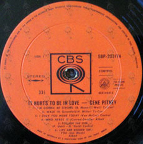 PITNEY-- GENE - It Hurts To Be In Love - 3