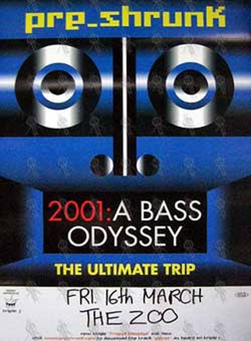PRE-SHRUNK - '2001: A Bass Odyssey' Australian Tour Gig Poster - 1