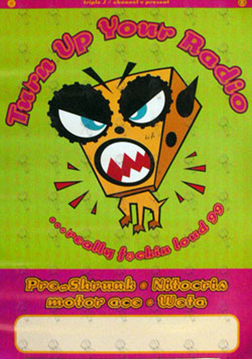 PRE-SHRUNK|NITOCRIS|MOTOR ACE|WETA - 'Turn Up Your Radio' 1999 Tour Poster - 1