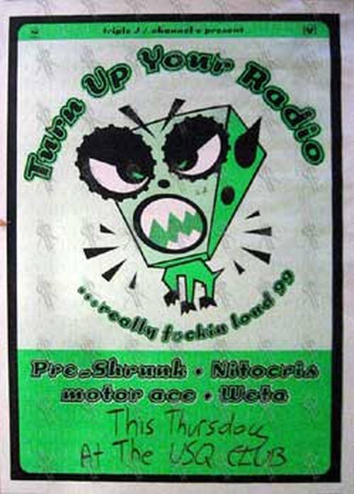 PRE-SHRUNK|NITOCRIS|MOTOR ACE|WETA - 'Turn Up Your Radio' Tour/'USQ Club' Gig Poster - 1
