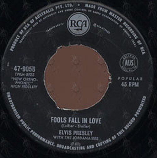 PRESLEY-- ELVIS - Fools Fall In Love / Indescribably Blue - 3