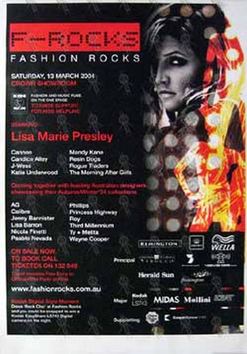 PRESLEY-- LISA MARIE - 'F-Rocks - Crown Showroom - Saturday 13th March 2004 Show Poster - 1