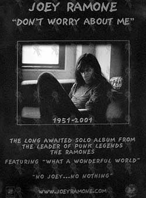 RAMONE-- JOEY - 'Don't Worry About Me' Solo Album Poster - 1