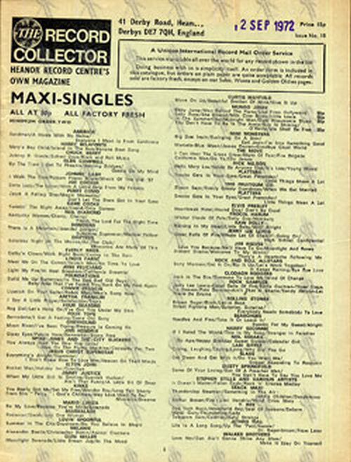 RECORD COLLECTOR-- THE - 'The Record Collector' - Issue No 18 - 1