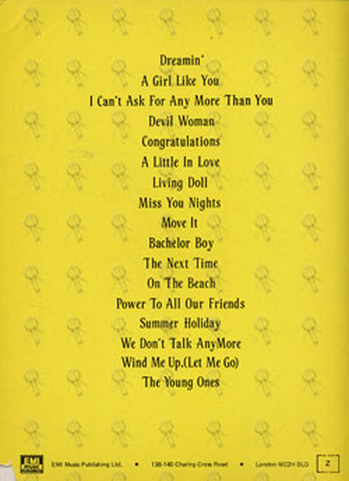 RICHARD-- CLIFF - Anthology Song Book - 2