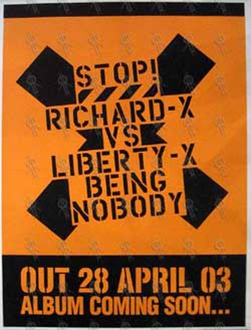 RICHARD-X VS LIBERTY-X - 'Being Nobody' Album Poster - 1