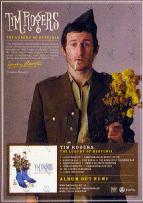 ROGERS-- TIM - 'The Luxury Of Hysteria' Album Mini Promo Poster - 1