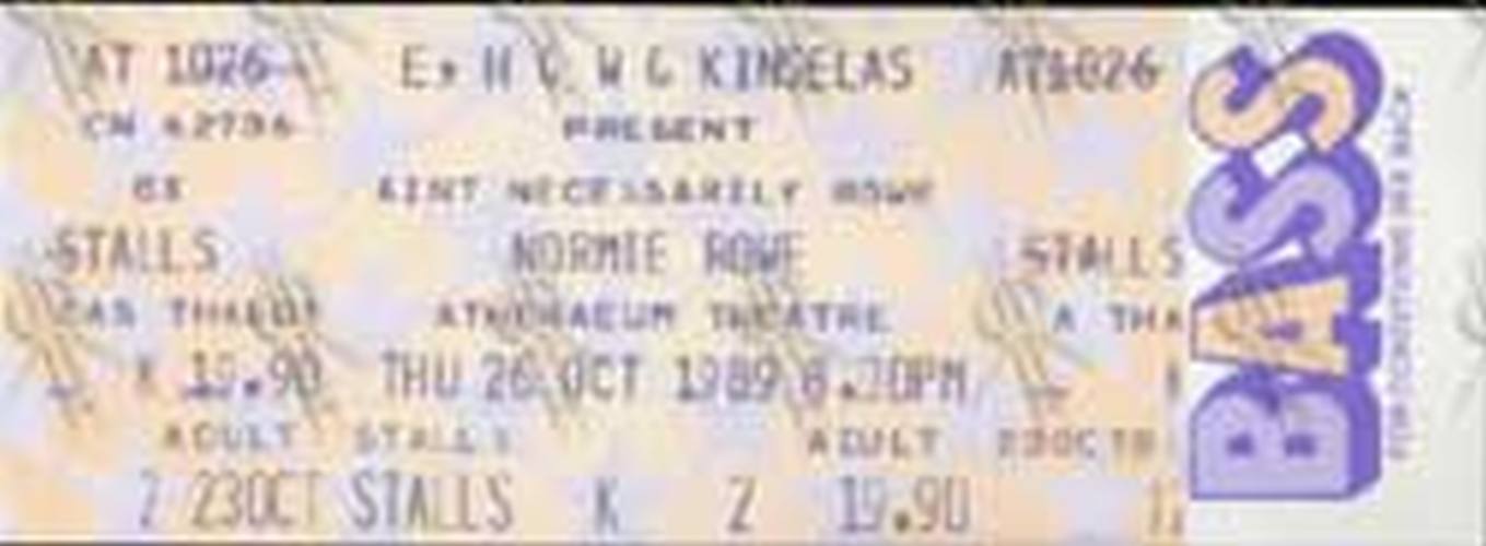 ROWE-- NORMIE - Athenaeum Theatre