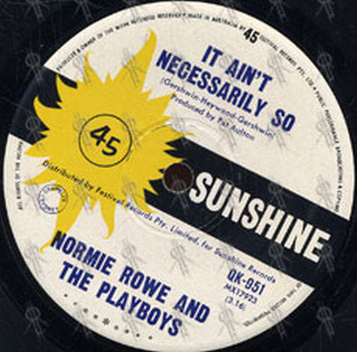 ROWE-- NORMIE - It Ain't Necessarily So - 2