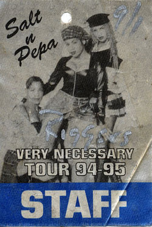 SALT-N-PEPA - 'Very Necessary Tour 94-95' Used Staff Cloth Sticker Pass - 1