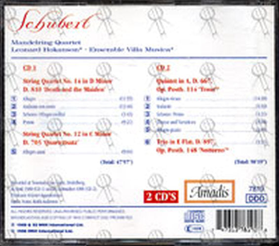 SCHUBERT - 'Trout' Quintet & String Quartets - 2