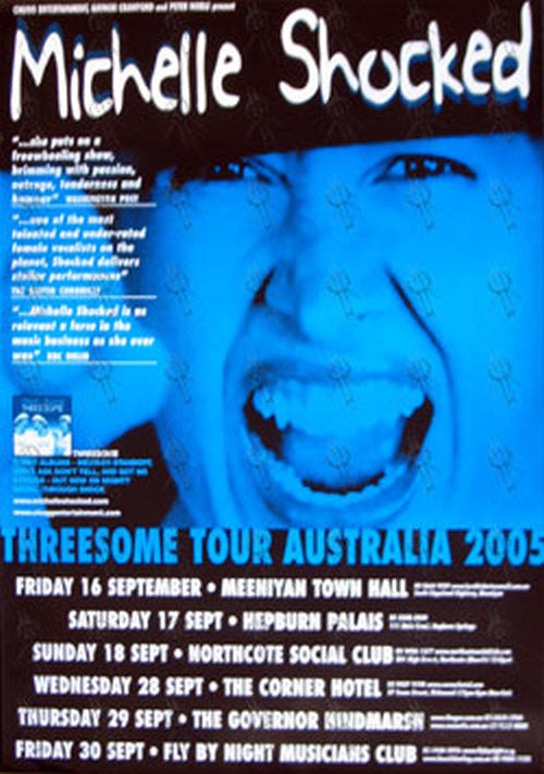 SHOCKED-- MICHELLE - Australian 2005 'Threesome' Tour Poster - 1