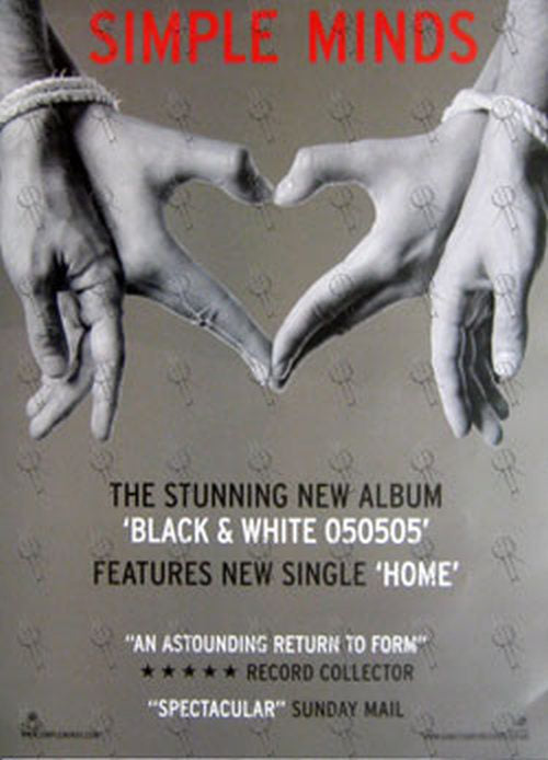 SIMPLE MINDS - &#39;Black &amp; White 050505&#39; Album Poster - 1