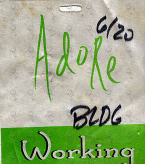 SMASHING PUMPKINS-- THE - 'Adore' Working Cloth Sticker Pass - 1