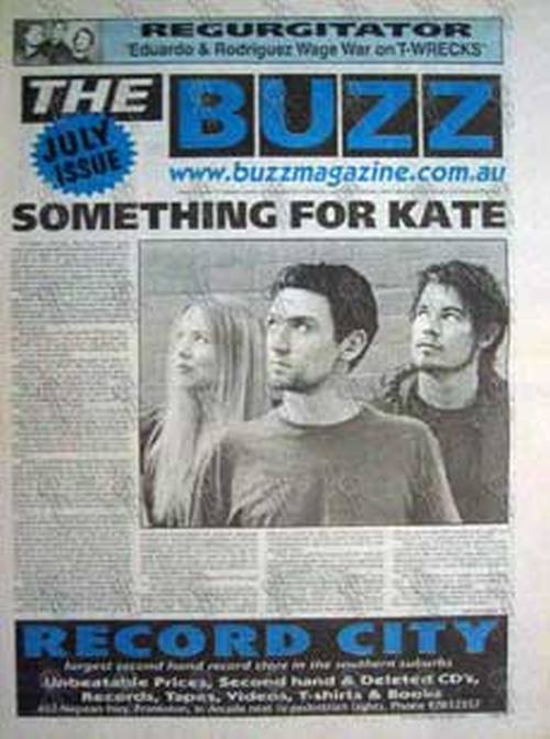 SOMETHING FOR KATE - 'The Buzz' - Volume 8 Number 10 July 2001 - Something For Kate On The - 1