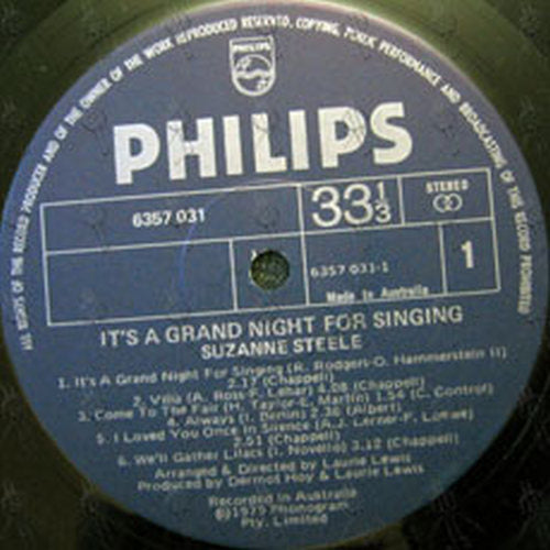 STEELE-- SUZANNE - It's A Grand Night For Singing - 3