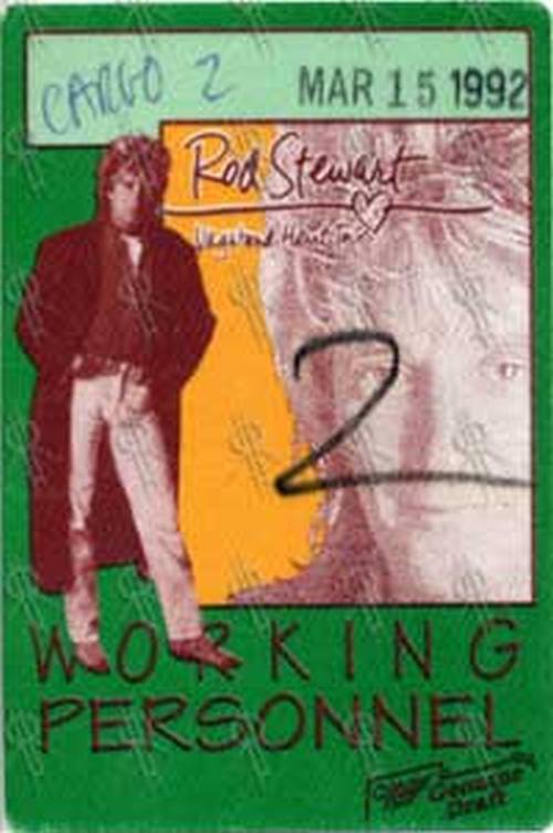 STEWART-- ROD - 'Vagabond Heart' Tour Working Personnel Pass - 1