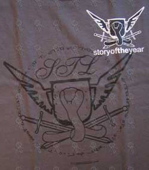 STORY OF THE YEAR - Grey 'Crest' Design T-Shirt - 2