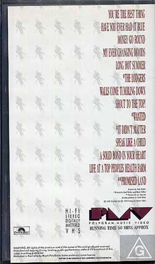 STYLE COUNCIL-- THE - The Video Adventures Of The Style Council - 2