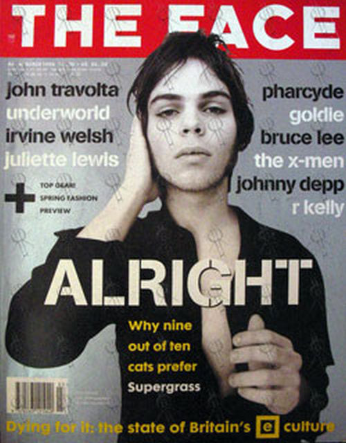 SUPERGRASS - 'The Face' - March 1996 - No. 90 - Gaz Coombes On Front Cover - 1