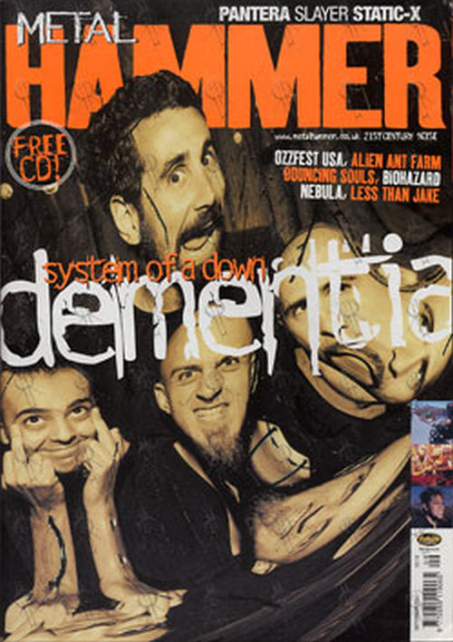 SYSTEM OF A DOWN - 'Metal Hammer' - September 2001 - System Of A Down On Cover - 1