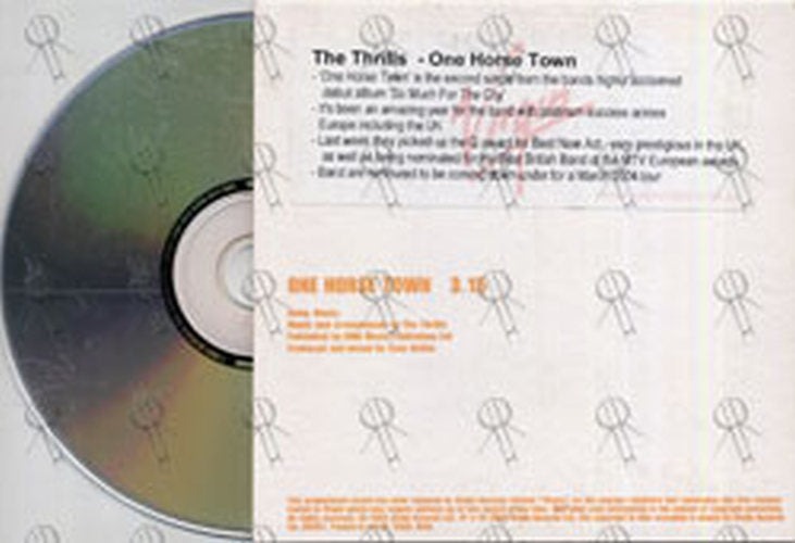 THRILLS-- THE - One Horse Town - 2