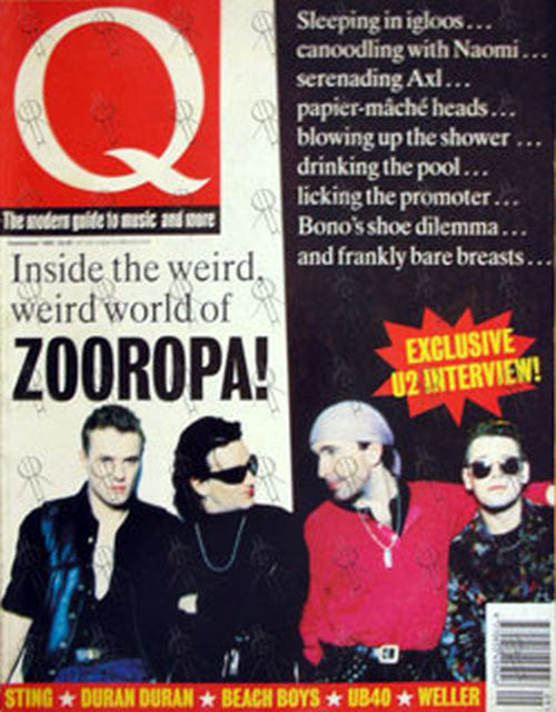 U2 - 'Q' - September 1993 - U2 On Cover - 1
